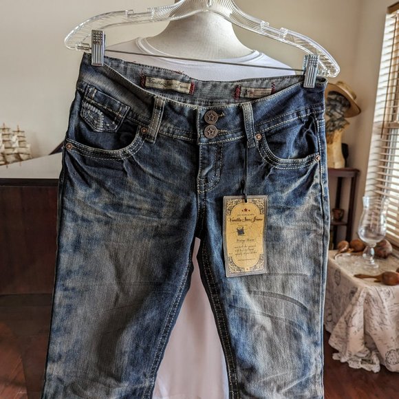 NWT  Vanilla Star whitewashed jeans capris   Sz 7 - Picture 4 of 13